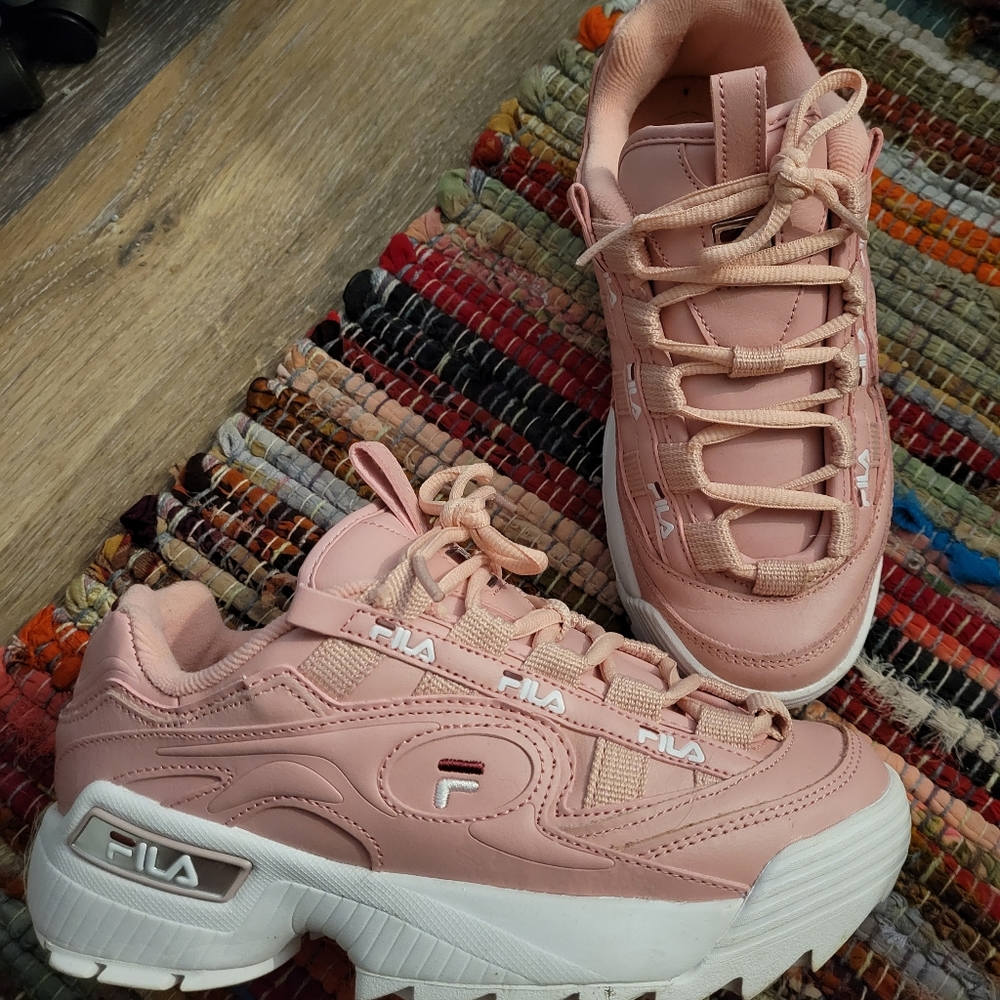 Pink Fila shoes